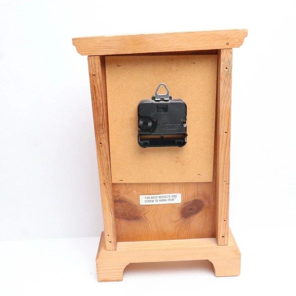 VTG Eddie Bauer Ski Snow Snowboard Lodge Cabin Mantle Clock Wood Untested